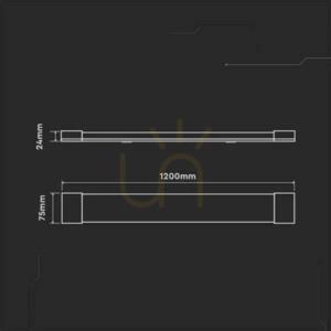 V-TAC 40W LED-Linienanbauleuchte SAMSUNG CHIP 120cm VT-8-40 3000K 4300lm 5 Jahre Garantie small 4