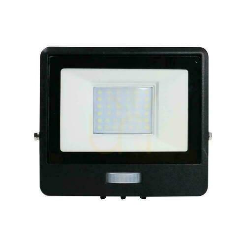 Prüfen LED Projektor V-TAC 30W SAMSUNG CHIP Bewegungsmelder Schwarz Mit MUFa VT-138S 3000K 2340lm 5 Jahre Garantie