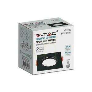 V-TAC GU10 Vertieft Quadratisch Schwarz (Paket. 2 Stück) VT-930 3 Jahre Garantie small 3