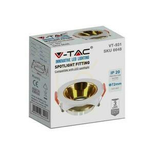 V-TAC GU10 Vertiefte Rundmasche Weiß/Gold VT-931 3 Jahre Garantie 2 V-TAC GU10 Vertiefte Rundmasche Weiß/Gold VT-931 3 Jahre Garantie small 2