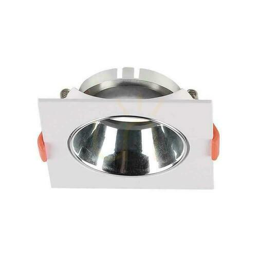 Prüfen Mesh V-TAC GU10 Recessed Square Weiß/Chrom VT-932 3 Jahre Garantie