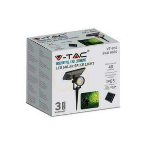 LED V-TAC Solar 2W IP65 VT-952 4000K 40lm Geerdete Gartenleuchte 3 Jahre Garantie small 1