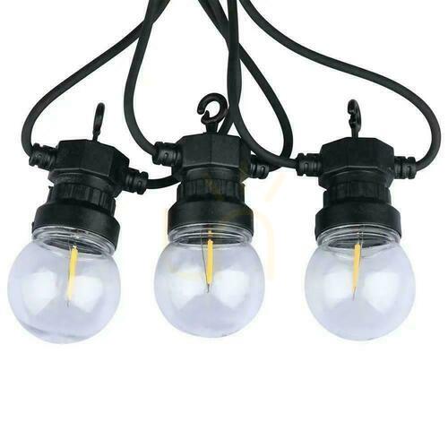 Prüfen V-TAC Garten Girlande (String) 5W LED 5 Meter 10 Glühbirnen 0.5W Filament VT-71510 3000K 550lm