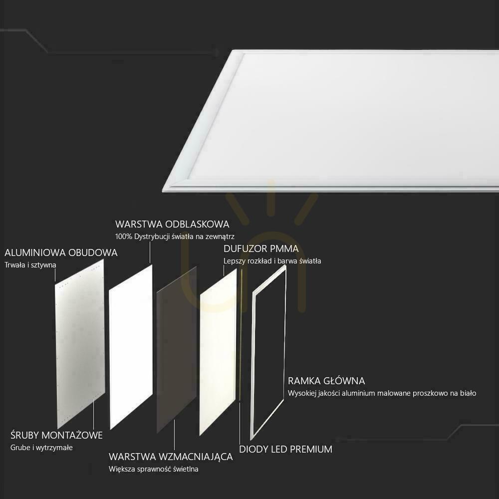 Anzeige LED-Paneel V-TAC 36W 620x620 mm UGR PMMA VT-6069-6 4000K 3100lm LED-Paneel V-TAC 36W 620x620 mm UGR PMMA VT-6069-6 4000K 3100lm