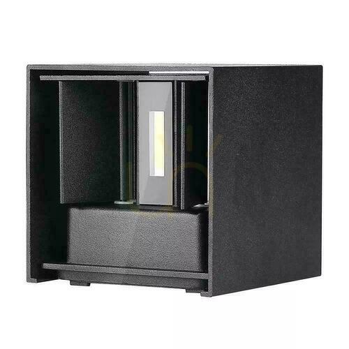 Prüfen V-TAC 5W Wandleuchte Top Down Verstellbar Schwarz Quadratisch IP65 Bridgelux VT-759-B 4000K 700lm