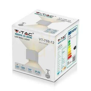 V-TAC 11W LED Top Down Adjustable Chip BRIDGELUX Weiß Quadratisch IP65 VT-759-12-W 4000K 1360lm Wandleuchte small 4