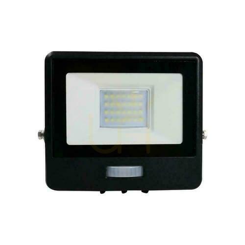 Prüfen V-TAC 20W LED Projektor SAMSUNG CHIP Bewegungssensor Schwarz Mit MUFa VT-128S-B 3000K 1510lm 5 Jahre Garantie