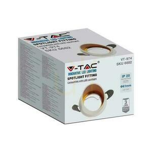 V-TAC VT-974RD-W Einbauleuchte weiß/gold GU10 68 × 72 mm small 1