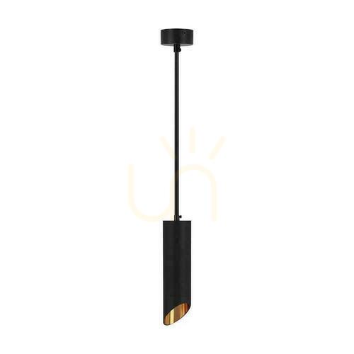 Prüfen V-TAC GU10 Pendelleuchte Schwarz+Gold 55x200mm VT-975-200 3 Jahre Garantie