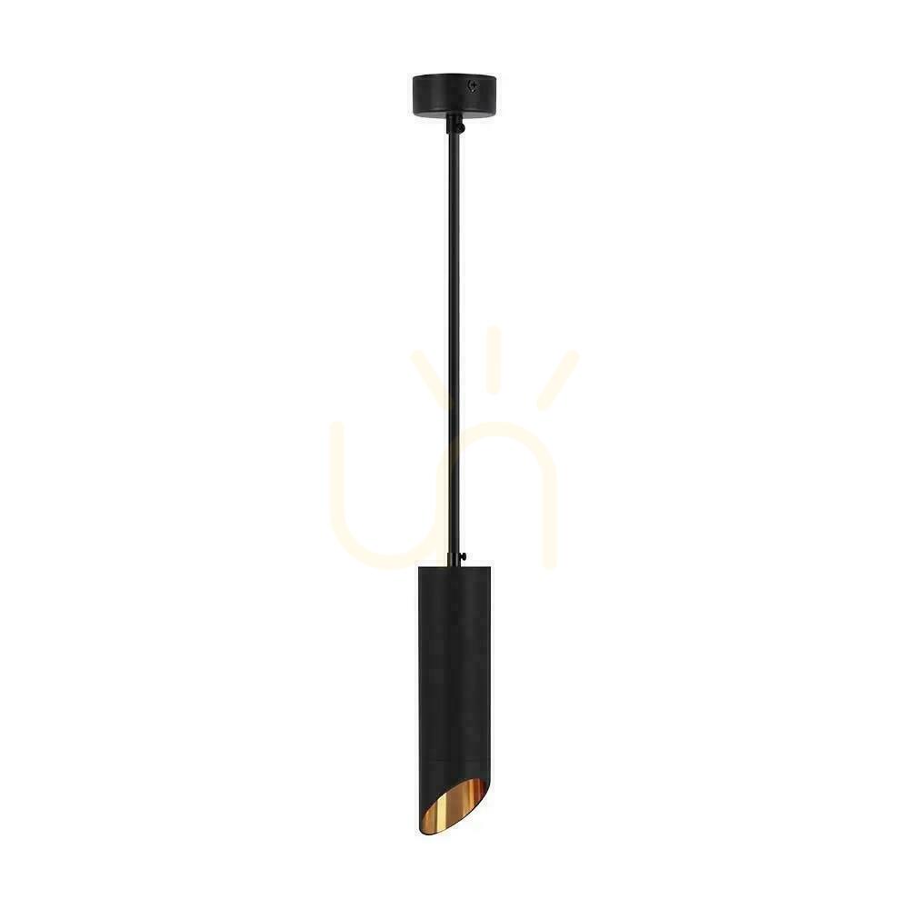 Prüfen V-TAC GU10 Pendelleuchte Schwarz+Gold 55x200mm VT-975-200 3 Jahre Garantie V-TAC GU10 Pendelleuchte Schwarz+Gold 55x200mm VT-975-200 3 Jahre Garantie