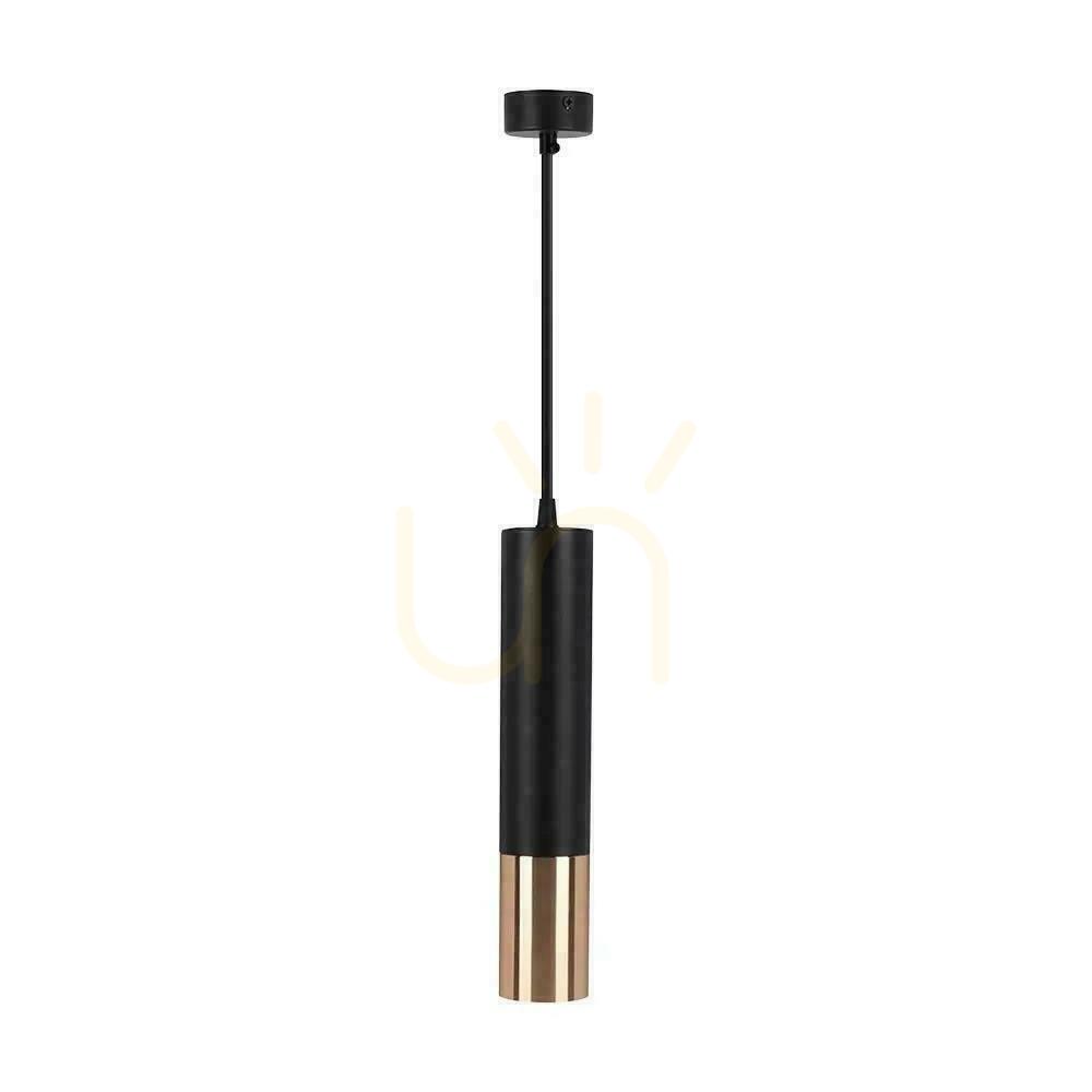 Prüfen V-TAC GU10 Pendelleuchte Schwarz+Gold 60x300mm VT-977 3 Jahre Garantie V-TAC GU10 Pendelleuchte Schwarz+Gold 60x300mm VT-977 3 Jahre Garantie