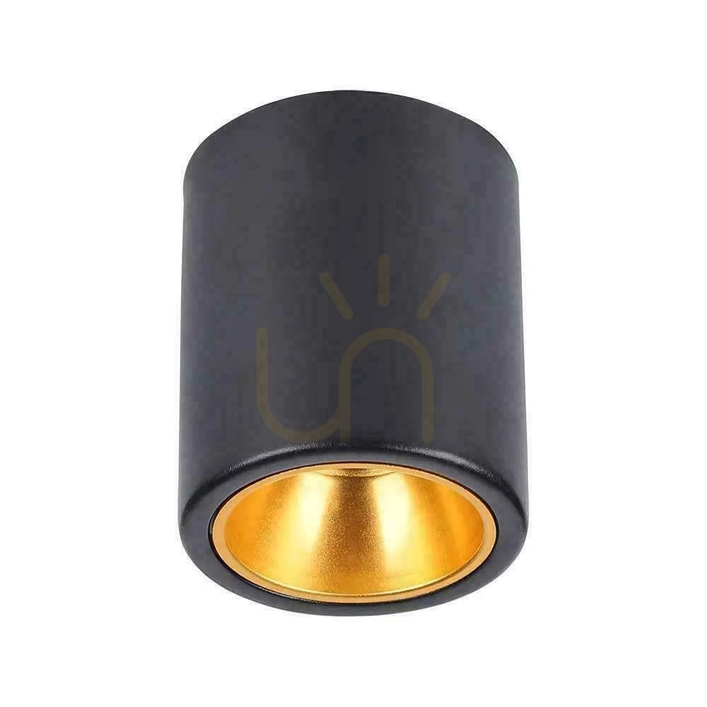 Prüfen V-TAC GU10 Runde Aufbauröhre Schwarz+Gold 98x118mm VT-978RD 3 Jahre Garantie V-TAC GU10 Runde Aufbauröhre Schwarz+Gold 98x118mm VT-978RD 3 Jahre Garantie