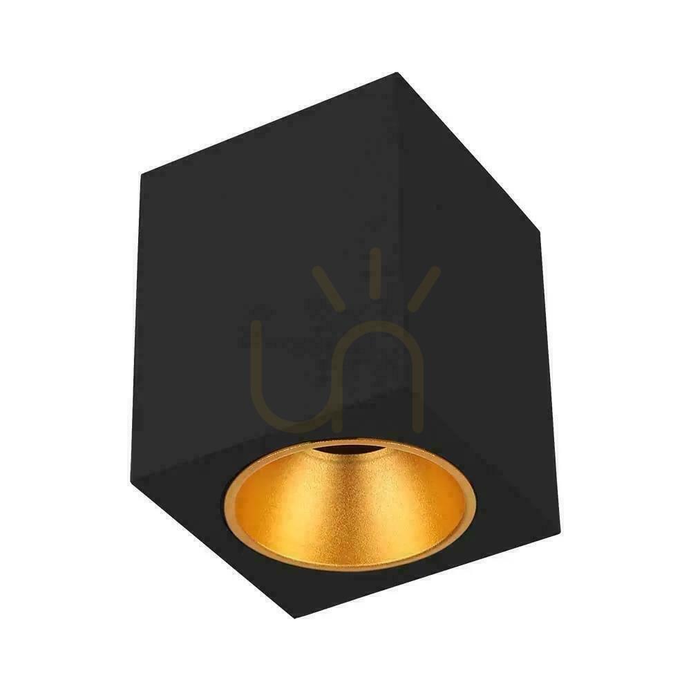 Prüfen V-TAC GU10 Quadratische Aufputzmontage Schwarz+Gold 100x100x120cm VT-979SQ 3 Jahre Garantie V-TAC GU10 Quadratische Aufputzmontage Schwarz+Gold 100x100x120cm VT-979SQ 3 Jahre Garantie