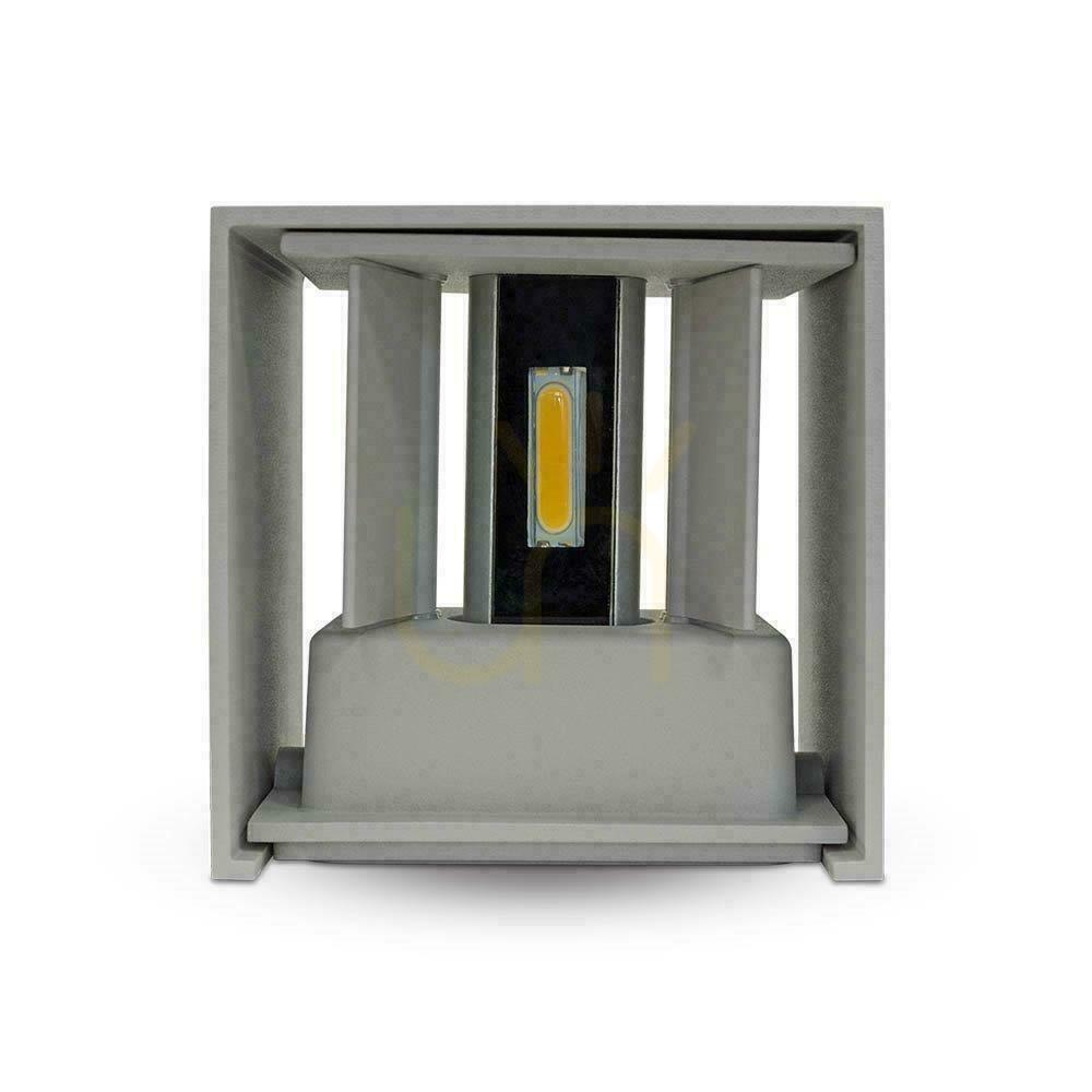 Vorschau V-TAC 5W Wandleuchte Top Down Verstellbar Grau Quadratisch IP65 Bridgelux VT-759-G 3000K 700lm V-TAC 5W Wandleuchte Top Down Verstellbar Grau Quadratisch IP65 Bridgelux VT-759-G 3000K 700lm
