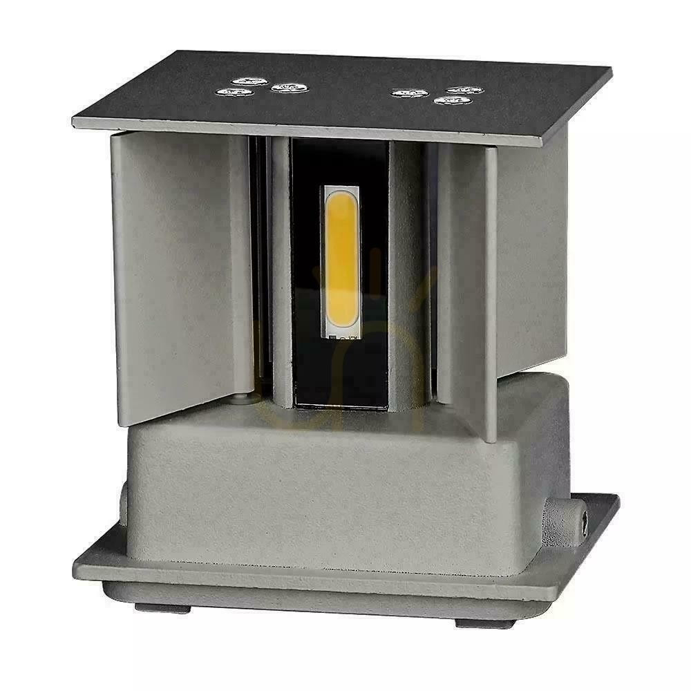 Zeige V-TAC 5W Wandleuchte Top Down Verstellbar Grau Quadratisch IP65 Bridgelux VT-759-G 3000K 700lm V-TAC 5W Wandleuchte Top Down Verstellbar Grau Quadratisch IP65 Bridgelux VT-759-G 3000K 700lm
