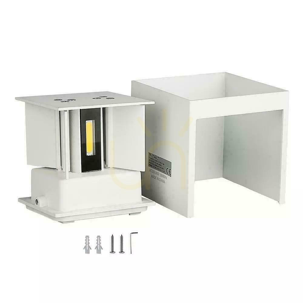 Zeige V-TAC 5W Wandleuchte Top Down Verstellbar Weiß Quadratisch IP65 Bridgelux VT-759-W 4000K 700lm V-TAC 5W Wandleuchte Top Down Verstellbar Weiß Quadratisch IP65 Bridgelux VT-759-W 4000K 700lm