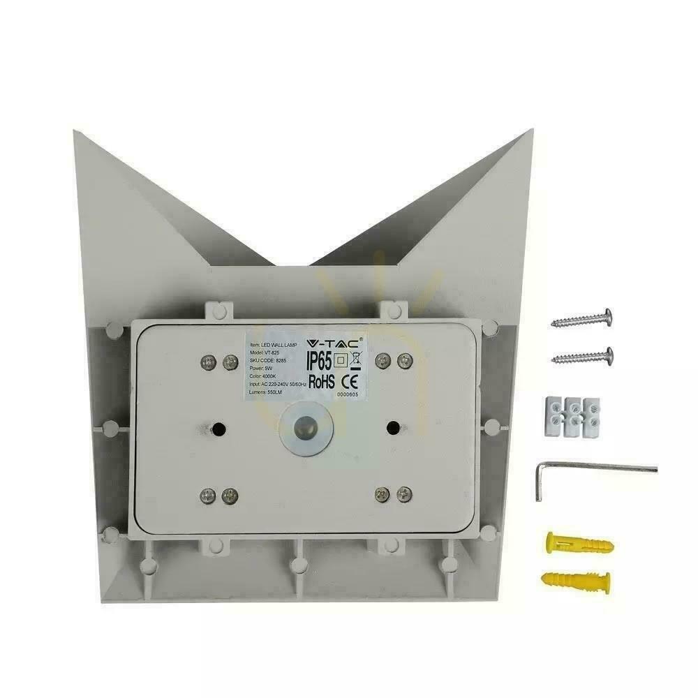 Vorschau Wandleuchte V-TAC 5W LED Grau IP65 VT-825-G 3000K 568lm. Wandleuchte V-TAC 5W LED Grau IP65 VT-825-G 3000K 568lm.