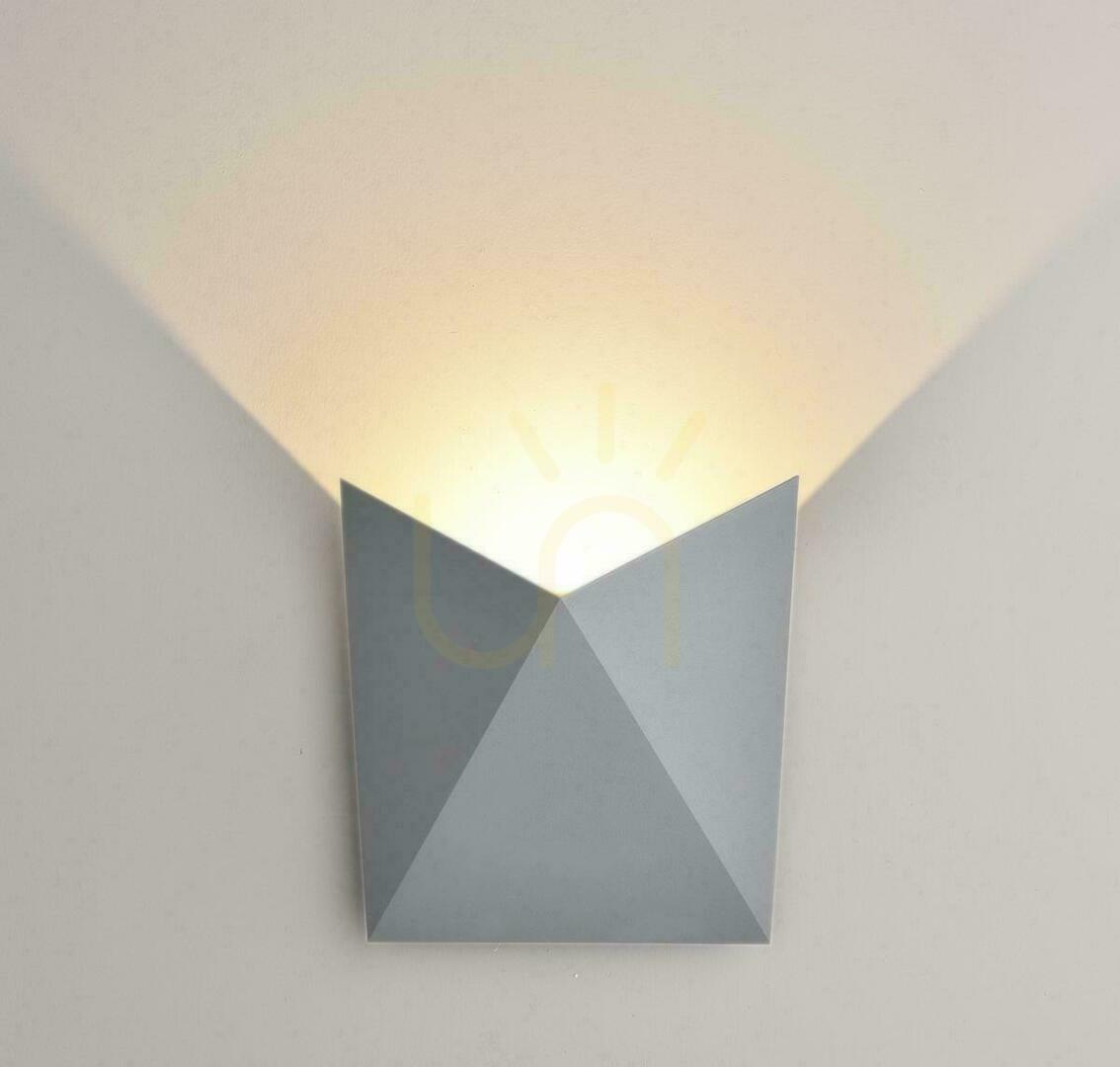 Aussicht Wandleuchte V-TAC 5W LED Grau IP65 VT-825-G 3000K 568lm. Wandleuchte V-TAC 5W LED Grau IP65 VT-825-G 3000K 568lm.