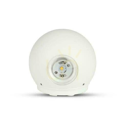 Prüfen Wandleuchte V-TAC 4W LED Weiß Rund IP65 VT-836-W 4000K 476lm.