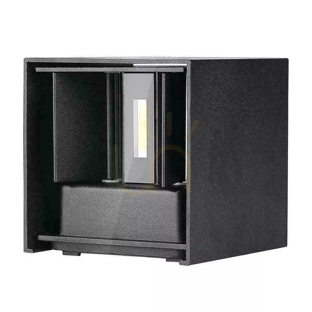 Aussicht V-TAC 11W LED-Wandleuchte Oben Unten Verstellbarer Chip BRIDGELUX Schwarz Quadratisch IP65 VT-759-12-B 4000K 1360lm V-TAC 11W LED-Wandleuchte Oben Unten Verstellbarer Chip BRIDGELUX Schwarz Quadratisch IP65 VT-759-12-B 4000K 1360lm