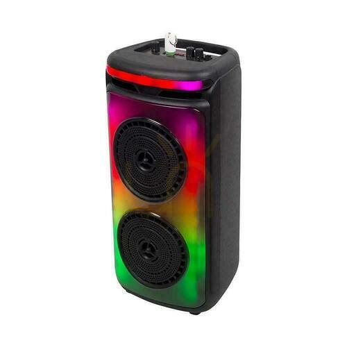 Prüfen V-TAC Tragbarer Lautsprecher 400W Mikrofon Fernbedienung BT USB TF FM AUX TWS KARAOKE VT-4000W.