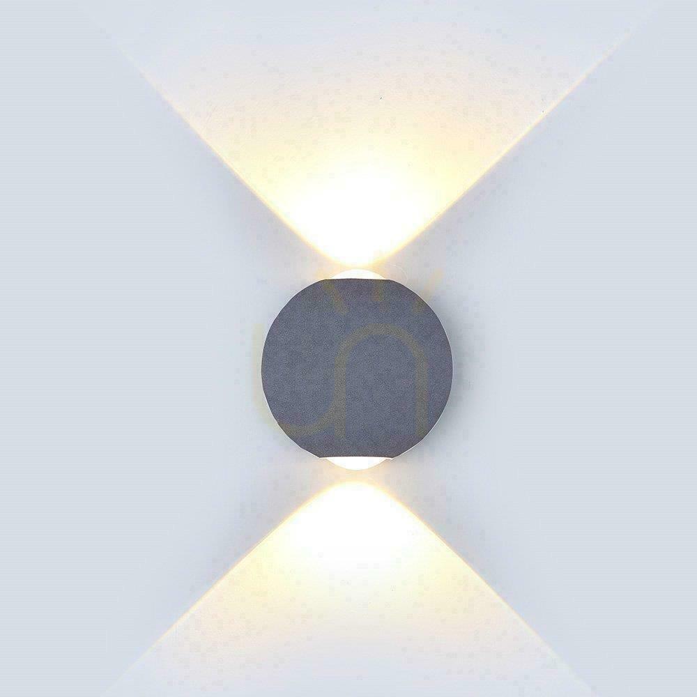Prüfen Wandleuchte V-TAC 4W LED Grau Rund IP65 VT-836 3000K 450lm. Wandleuchte V-TAC 4W LED Grau Rund IP65 VT-836 3000K 450lm.