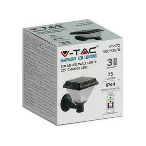 V-TAC Solar Garten Wandlampe mit Fernbedienung 3in1 IP44 Schwarz Square VT-972 3000K-4000K-6400K 75 3 Jahre Garantie 2 V-TAC Solar Garten Wandlampe mit Fernbedienung 3in1 IP44 Schwarz Square VT-972 3000K-4000K-6400K 75 3 Jahre Garantie small 2