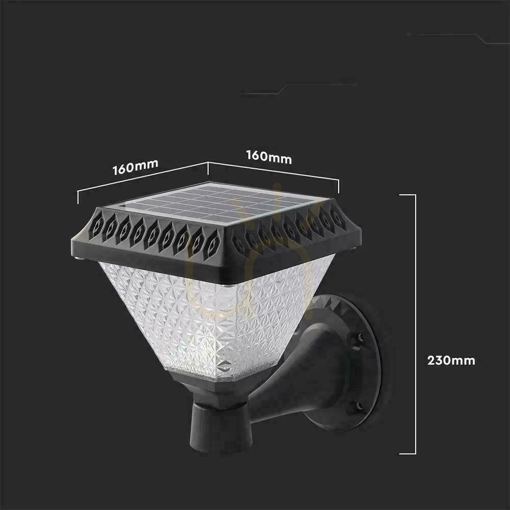 Prüfen V-TAC Solar Garten Wandlampe mit Fernbedienung 3in1 IP44 Schwarz Square VT-972 3000K-4000K-6400K 75 3 Jahre Garantie V-TAC Solar Garten Wandlampe mit Fernbedienung 3in1 IP44 Schwarz Square VT-972 3000K-4000K-6400K 75 3 Jahre Garantie