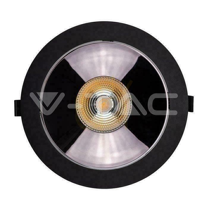 Aussicht Downlight V-TAC SAMSUNG CHIP 30W Schwarz Tilt VT-2-33 6400K 2400lm 5 Jahre Garantie Downlight V-TAC SAMSUNG CHIP 30W Schwarz Tilt VT-2-33 6400K 2400lm 5 Jahre Garantie