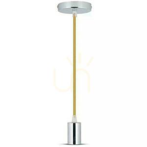 V-TAC Pendelleuchte Chrom Metall Beige Draht VT-7338-BE 5 Jahre Garantie small 0