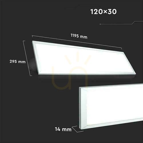 Prüfen V-TAC 45W 1200x300 PMMA VT-12030 3000K 3600lm LED-Panel