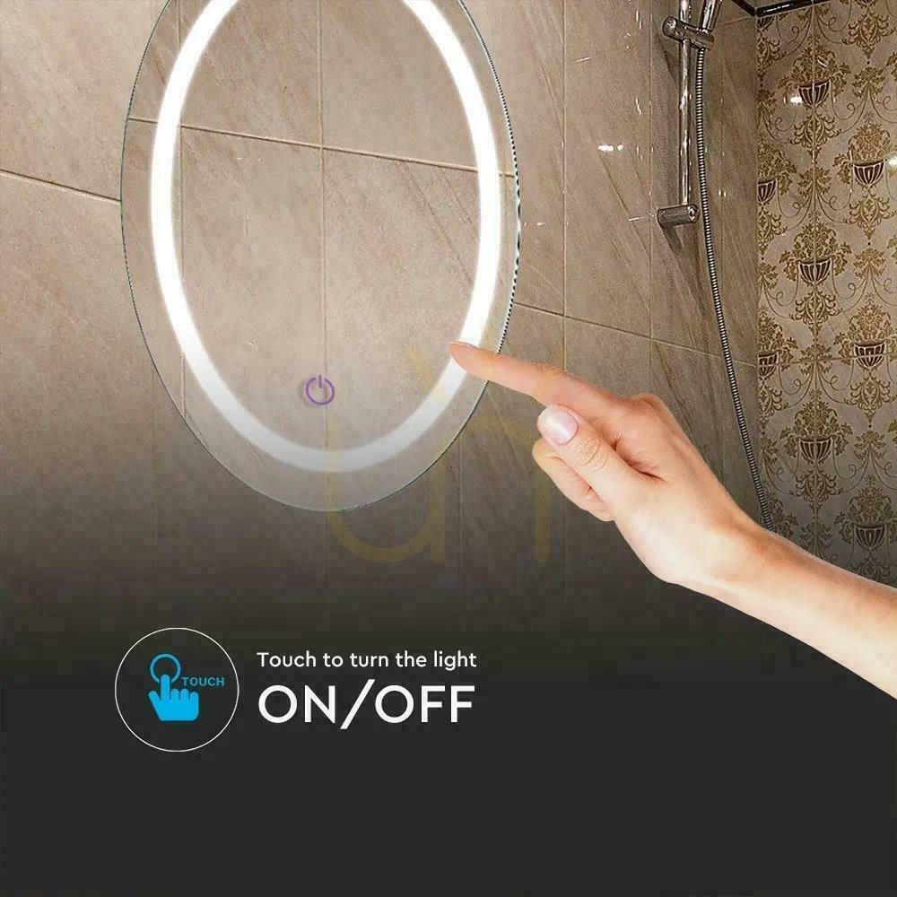 Prüfen V-TAC Mirror 25W LED Anty Pair Rund 60cm IP44 In Touch CCT Farbe 3in1 VT-8602 3W1 85lm V-TAC Mirror 25W LED Anty Pair Rund 60cm IP44 In Touch CCT Farbe 3in1 VT-8602 3W1 85lm