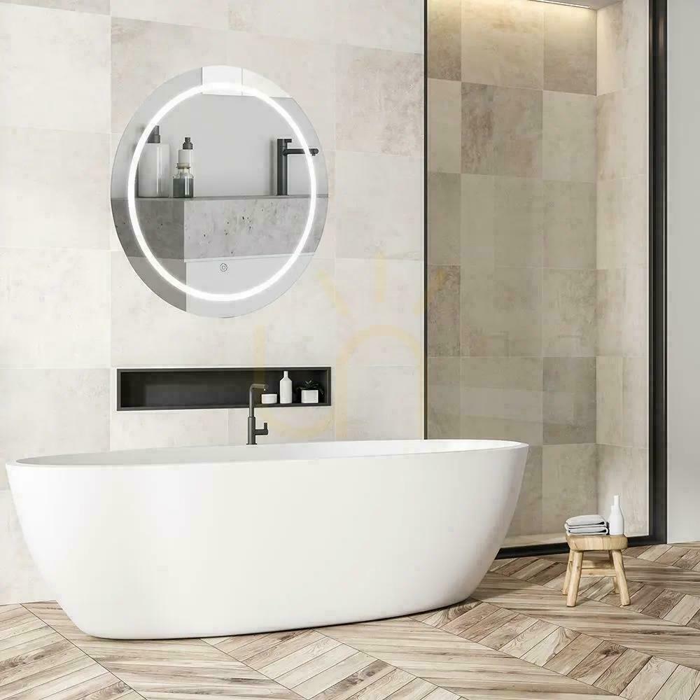 Aussicht V-TAC Mirror 25W LED Anty Pair Rund 60cm IP44 In Touch CCT Farbe 3in1 VT-8602 3W1 85lm V-TAC Mirror 25W LED Anty Pair Rund 60cm IP44 In Touch CCT Farbe 3in1 VT-8602 3W1 85lm