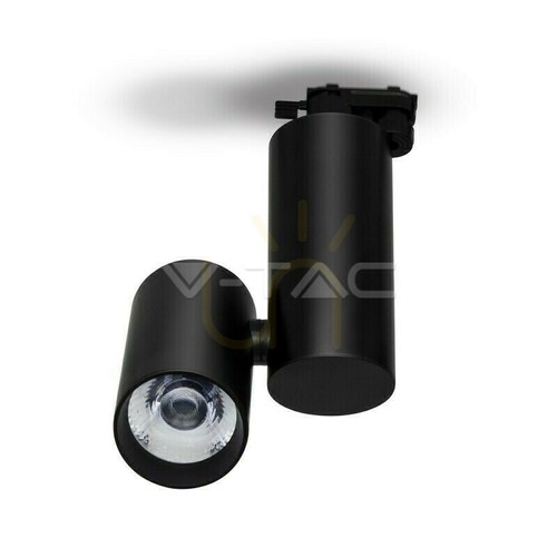 Prüfen V-TAC VT-4635B 3-Phasen-Schienenstrahler schwarz LED 30 W 6400 K 24° SKU 1297