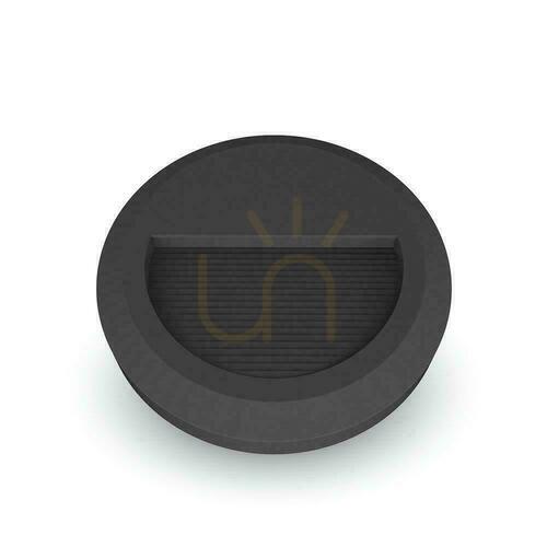 Prüfen 2W LED V-TAC-Treppenleuchte Schwarz Rund 230V IP65 VT-1142 4000K 60lm