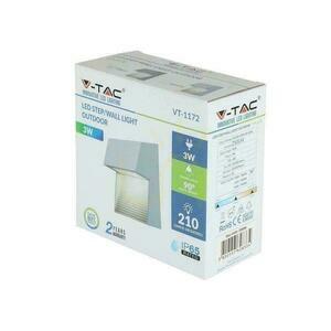 3W LED V-TAC Grau Quadratisch IP65 VT-1172-G 4000K 210lm Fassade Wandleuchte. small 3