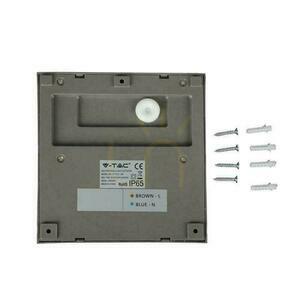 3W LED V-TAC Grau Quadratisch IP65 VT-1172-G 4000K 210lm Fassade Wandleuchte. small 4