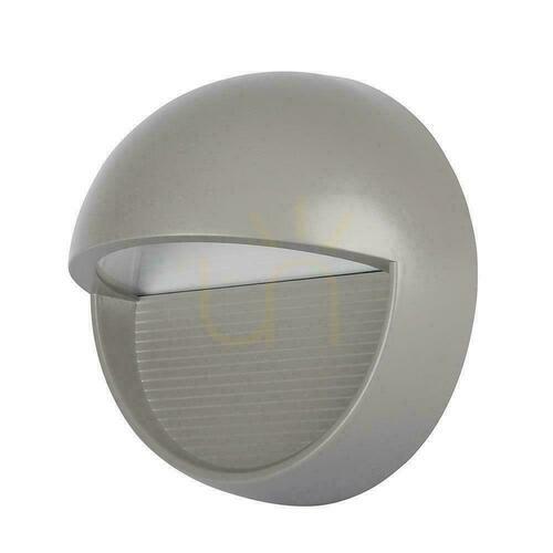 Prüfen Wandleuchte 3W LED V-TAC Grau Rund 230V IP65 VT-1182-G 3000K 210lm Wandleuchte.