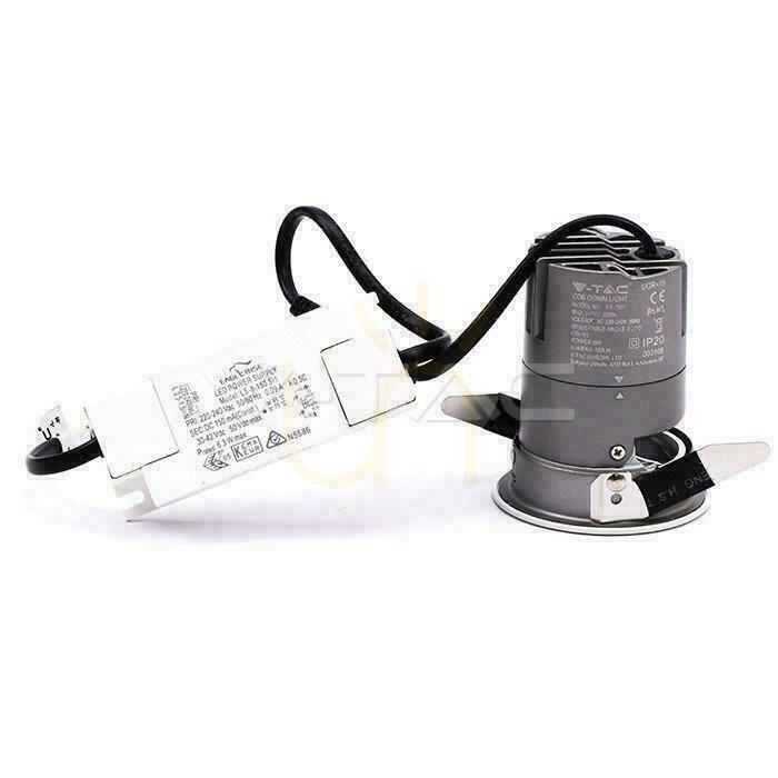 Anzeige LED-Downlight V-TAC 6W COB CREE CRI95+ UGR19 24st VT-2907 3000K 400lm 5 Jahre Garantie LED-Downlight V-TAC 6W COB CREE CRI95+ UGR19 24st VT-2907 3000K 400lm 5 Jahre Garantie