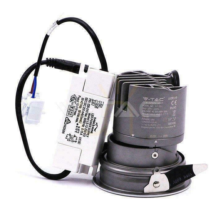 Aussicht LED-Downlight V-TAC 6W COB CREE CRI95+ UGR19 24st VT-2907 3000K 400lm 5 Jahre Garantie LED-Downlight V-TAC 6W COB CREE CRI95+ UGR19 24st VT-2907 3000K 400lm 5 Jahre Garantie