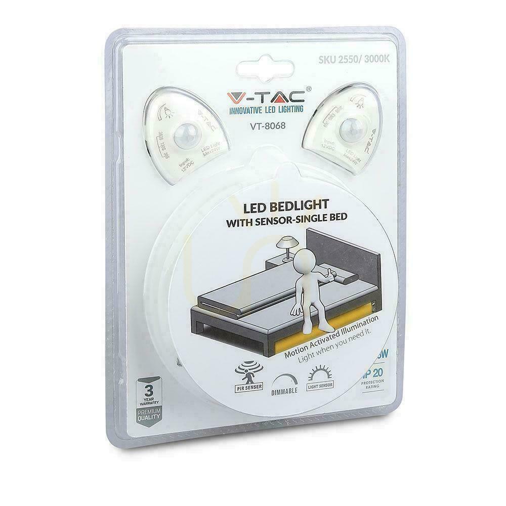 Vorschau LED-Nachtlicht V-TAC Motion Sensor Doppelbett 2x1.2mb VT-8068 3000K 260lm 3 Jahre Garantie LED-Nachtlicht V-TAC Motion Sensor Doppelbett 2x1.2mb VT-8068 3000K 260lm 3 Jahre Garantie