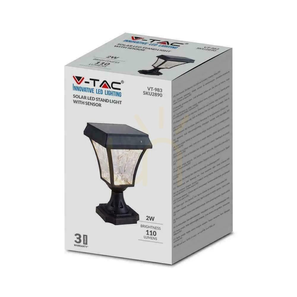 Aussicht V-TAC 2W LED Solar Gartenmast IP44 25cm VT-983 3000K-4500K-6000K 110lm 3 Jahre Garantie V-TAC 2W LED Solar Gartenmast IP44 25cm VT-983 3000K-4500K-6000K 110lm 3 Jahre Garantie