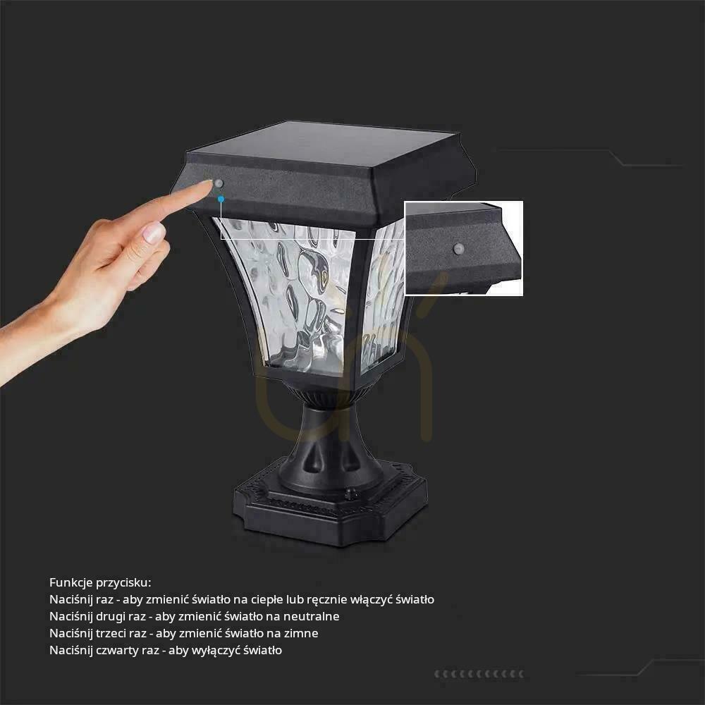 Vorschau V-TAC 2W LED Solar Gartenmast IP44 25cm VT-983 3000K-4500K-6000K 110lm 3 Jahre Garantie V-TAC 2W LED Solar Gartenmast IP44 25cm VT-983 3000K-4500K-6000K 110lm 3 Jahre Garantie