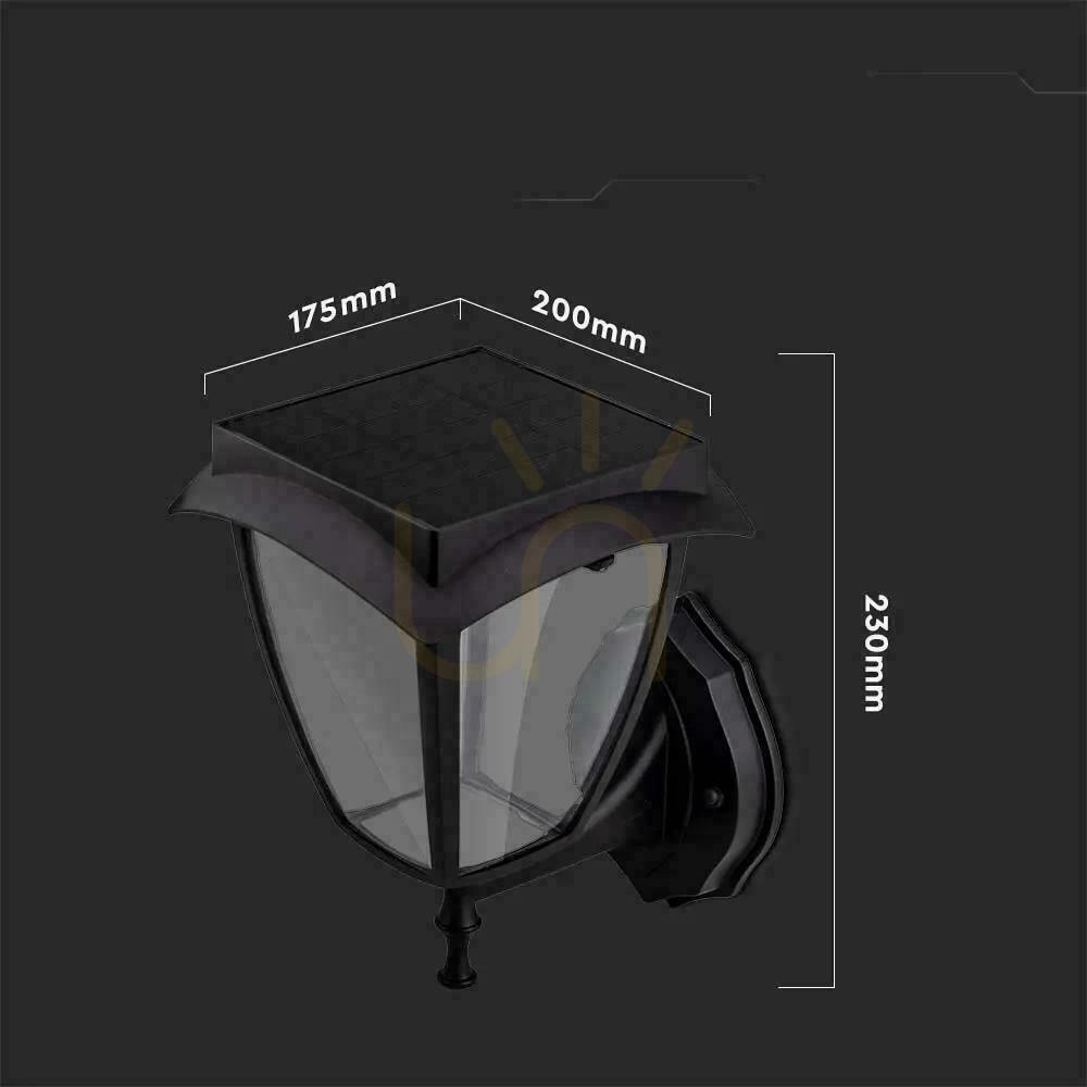 Anzeige Garten-Wandleuchte Solar V-TAC 2W LED IP44 VT-982 3000K+6000K 110lm 3 Jahre Garantie Garten-Wandleuchte Solar V-TAC 2W LED IP44 VT-982 3000K+6000K 110lm 3 Jahre Garantie