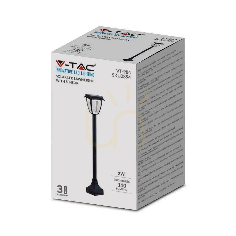 Aussicht V-TAC 2W LED IP44 93cm VT-984 3000K+6000K 110lm Solar Gartenmast 3 Jahre Garantie V-TAC 2W LED IP44 93cm VT-984 3000K+6000K 110lm Solar Gartenmast 3 Jahre Garantie