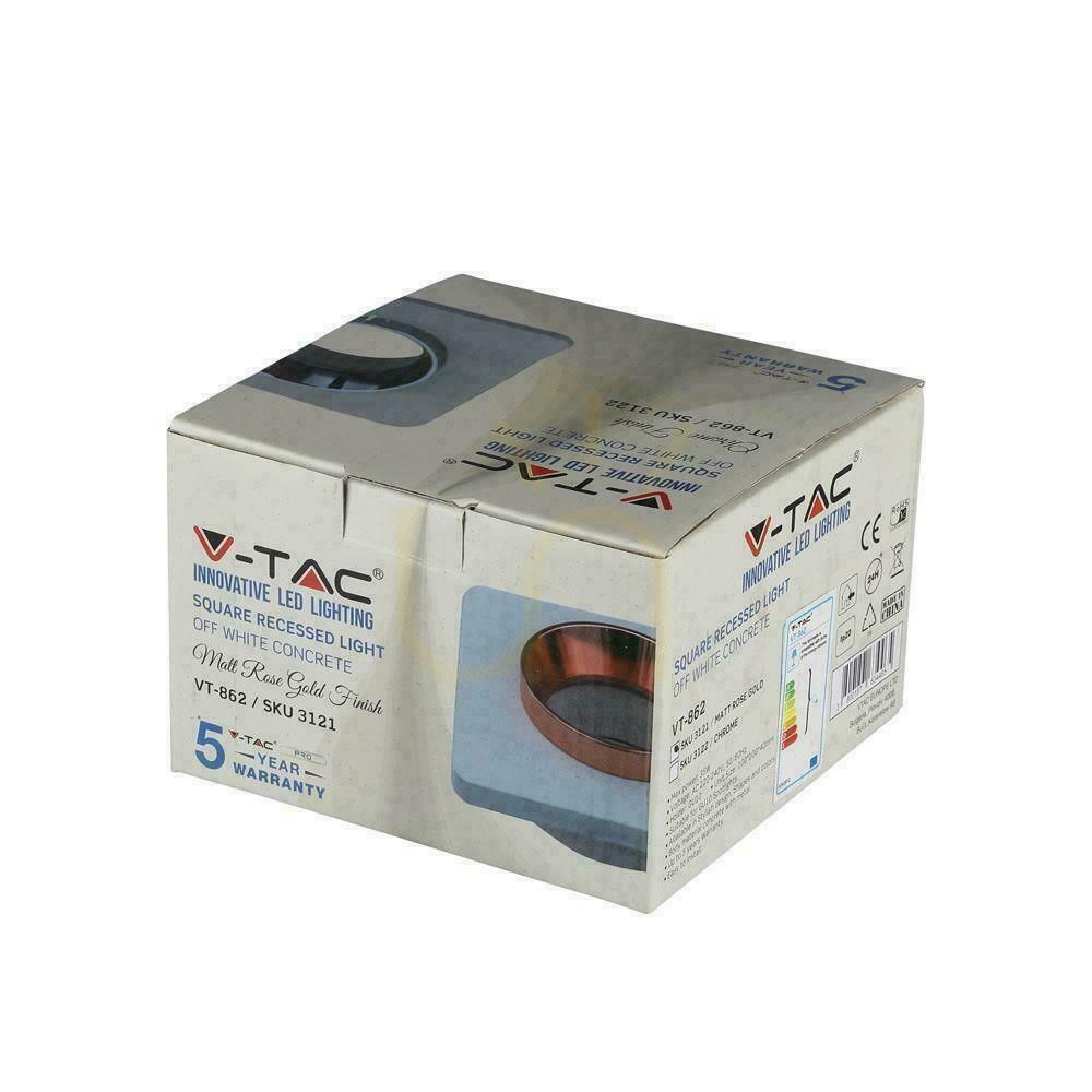 Zeige V-TAC GIPS BETON GU10 Square Recessed Mesh Weiß/Rosa Gold VT-862-MRR 5 Jahre Garantie V-TAC GIPS BETON GU10 Square Recessed Mesh Weiß/Rosa Gold VT-862-MRR 5 Jahre Garantie