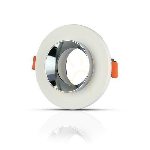 Prüfen Mesh V-TAC GIPS BETON GU10 Round Recessed Weiß/Chrom VT-862-CRD 5 Jahre Garantie