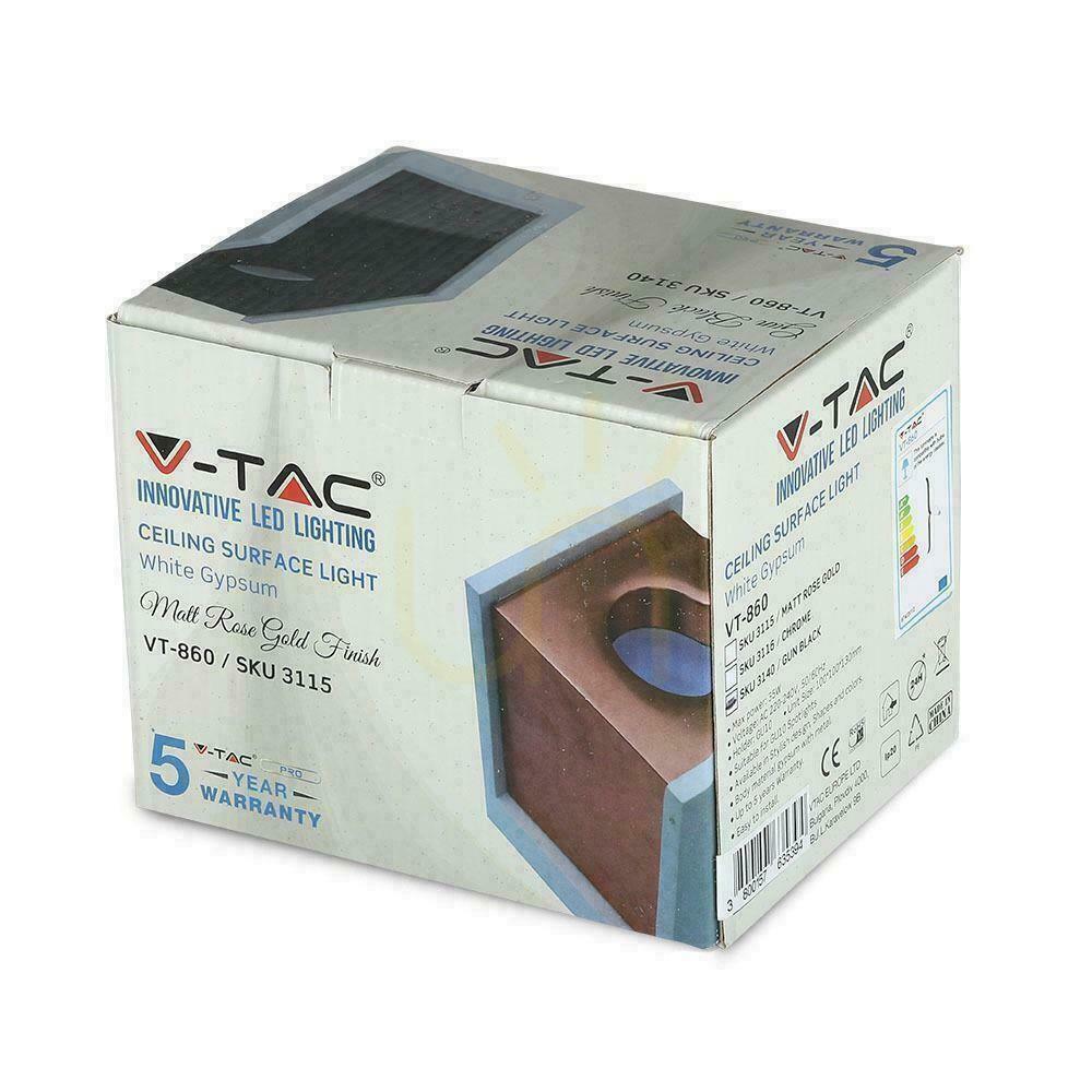 Anzeige V-TAC GIPS BETON GU10 Aufputz Quadratisch Weiß/Schwarz VT-860-GB 5 Jahre Garantie V-TAC GIPS BETON GU10 Aufputz Quadratisch Weiß/Schwarz VT-860-GB 5 Jahre Garantie