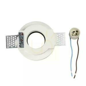 V-TAC VT-866-BRD Einbauleuchte GU10 aus Gips, weiß mit schwarzem Ring, 100 mm small 3