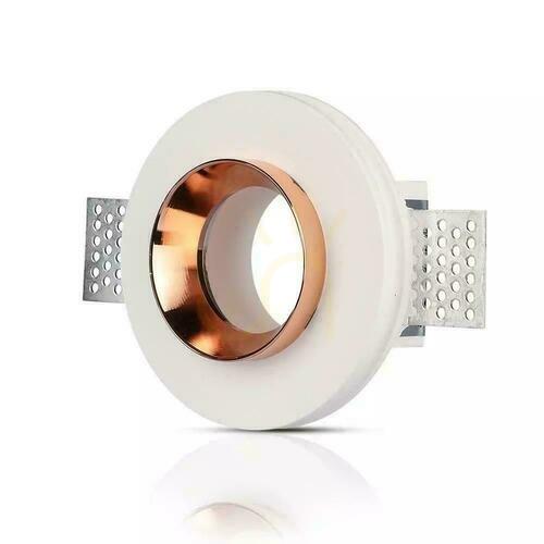 Prüfen Mesh V-TAC GIPS GU10 Round Recessed G-K Weiß+Gold VT-866-MRD 5 Jahre Garantie